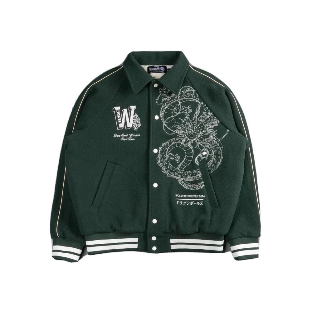 Darc Sport x Dragon Ball Z "Our Wish" Letterman Jacket NWT